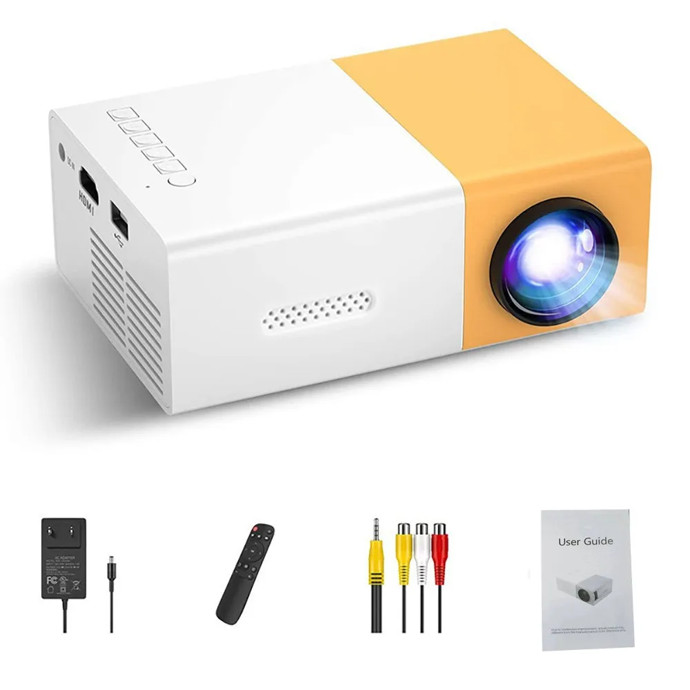 Mini Projector Portable - 110V-220V Tragbarer TV-Projektor, Heimkino-Kinderschirmprojektion Schlafzimmerwand Unterstützt