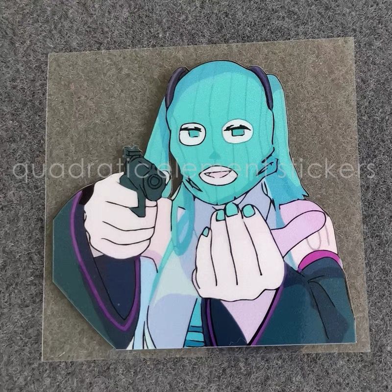 Electronic Gift - Miku Motorrad-Aufkleber, wasserfest, für Elektroautos, Cartoon-Zwiebel,