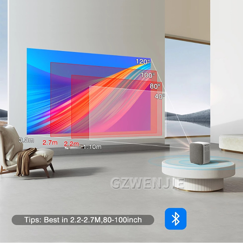 Mini Projector Portable - H6 Mini-Projektor LED 1080P Full HD