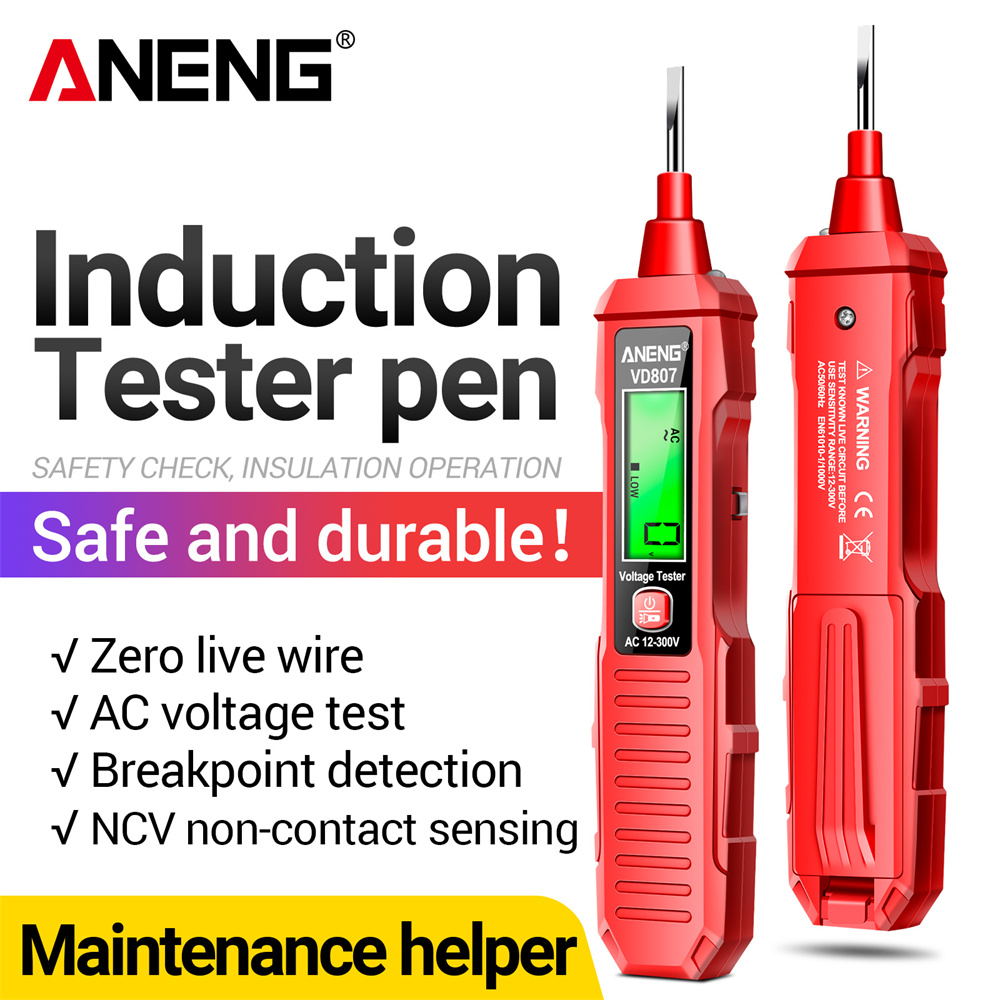 Electronics Quiz - ANENG VD807 Ein-Wort-Induktionstester Tragbarer 50/60 Hz