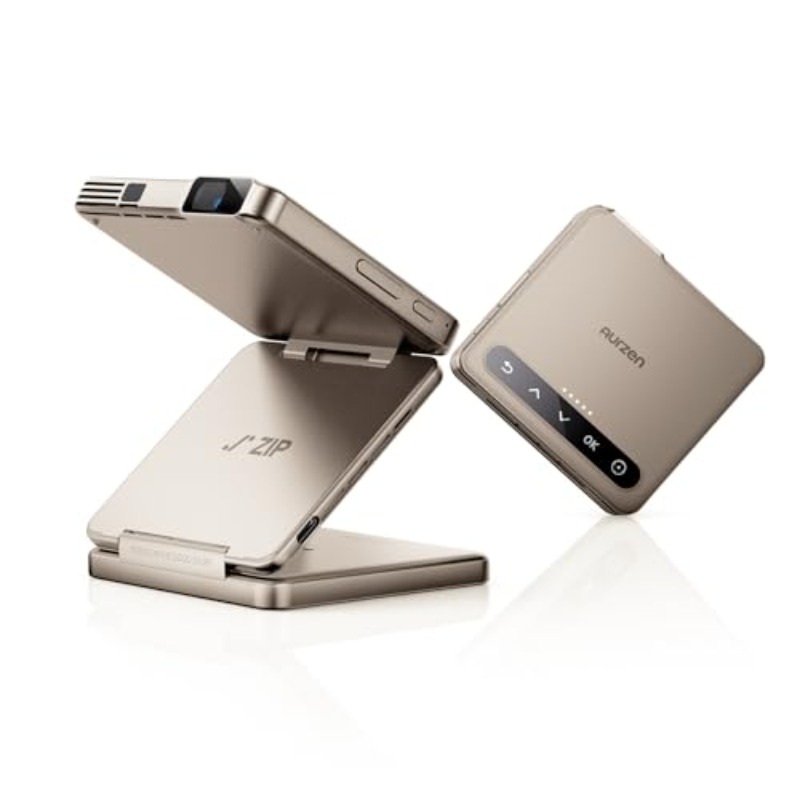 Mini Projector Portable - Yinzam ZIP Gold Tragbarer DLP Mini-Projektor