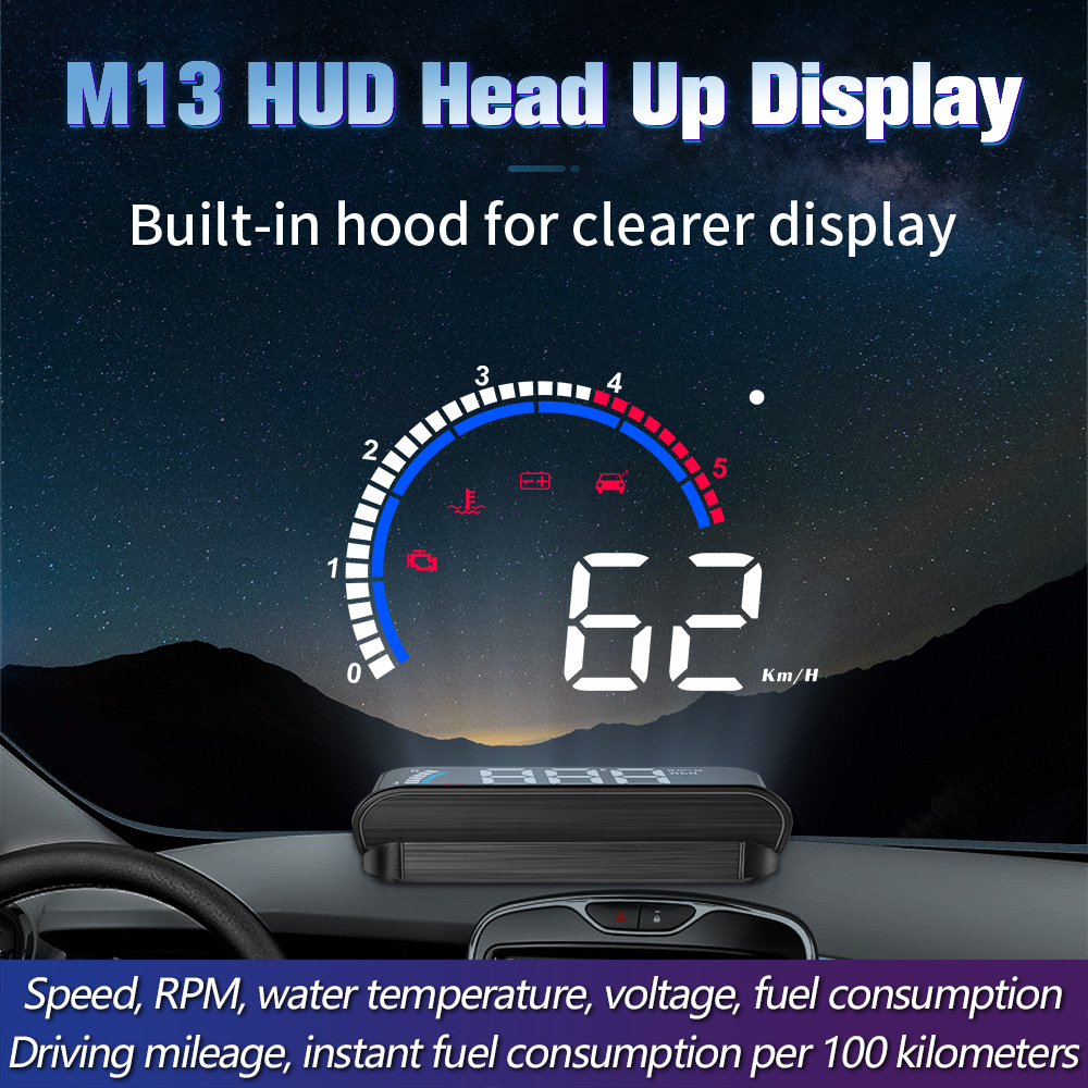 Mini Projector Portable - M13 Auto OBD Geschwindigkeitsprojektor für HUD