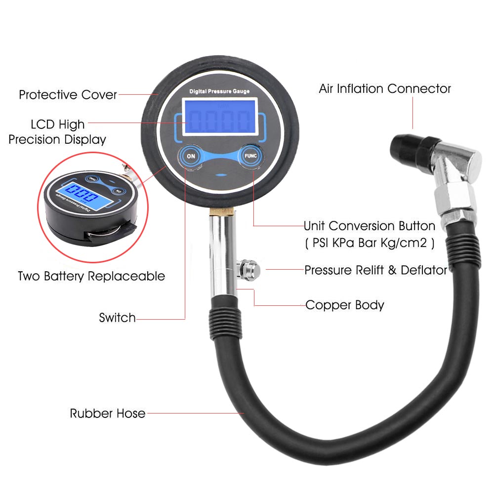 0-200psi Reifendruck messer Mo – Electronics Quiz Bewertung und Preis