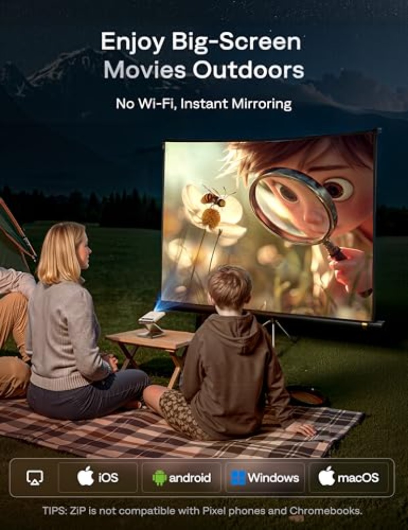 Yinzam ZIP Gold Tragbarer DLP  – Mini Projector Portable Bewertung und Preis