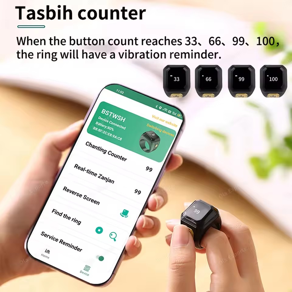 2026 Neuester Qibla Zikr Musli – Smart Ring Health Bewertung und Preis